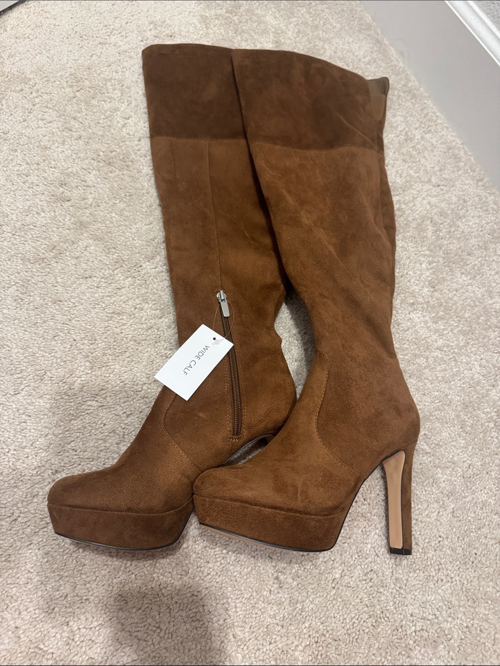 Nine West wide calf suede over the knee boots